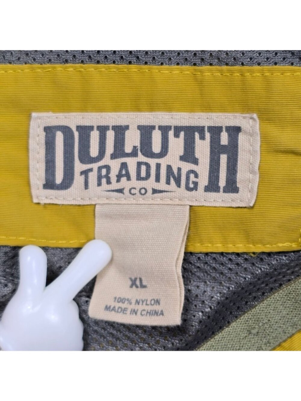 Duluth Trading Co XL Mens Shorts Yellow Lightweight Elastic Waist Nylon - Picture 2 of 3